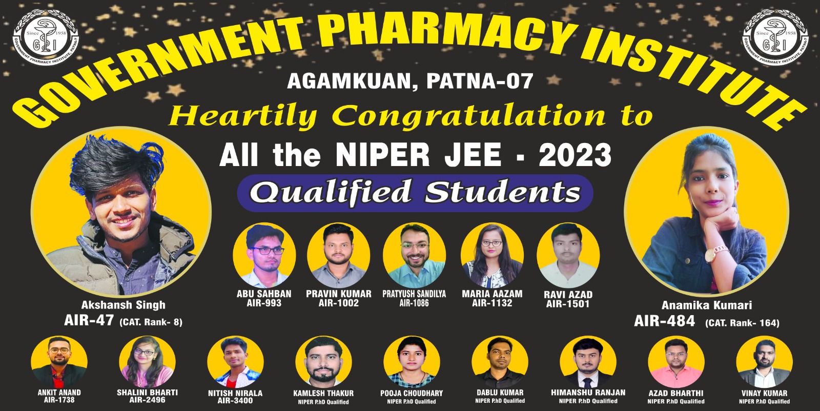 NIPER Qualified Students 2023